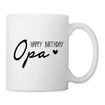 Happy Birthday Opa - Tasse - Weiß - Rechts