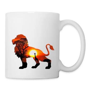Majestic Lion - Animal Drawing - Mug - white - Right
