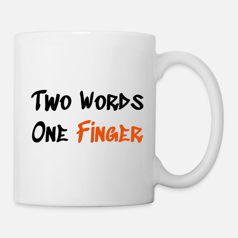 Two Words One Finger - Mug - white