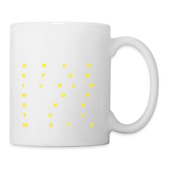 DAS LUFTFAHRTALPHABET - NATO-Alphabet - Tasse - Weiß - Rechts