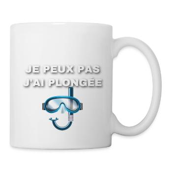 Je peux pas j'ai plongée - Mug blanc - blanc - Droite