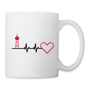 Hearbeat Lank Latum (freie Farb-Motivwahl) - Tasse - Weiß - Rechts