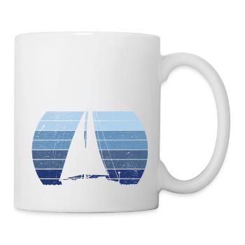 Kapitän Segelboot Segler - Tasse - Weiß - Rechts