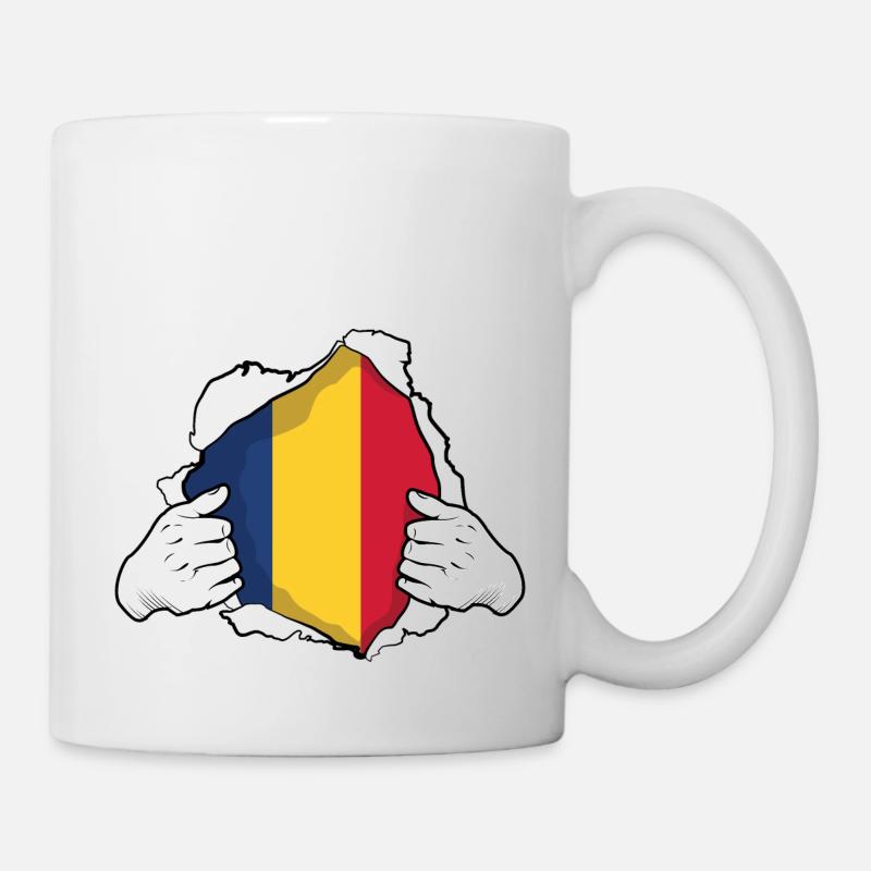 Rumänien Flagge Rumäne Rumänisch Geschenkidee Cool - Tasse - Weiß