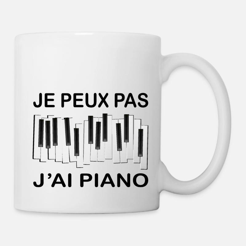 Je Peux Pas J'ai Piano - Mug blanc - blanc
