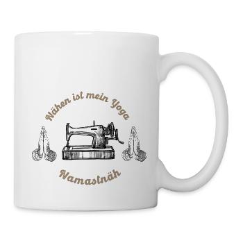 Nähen ist mein Yoga - Namastnäh neu - Tasse - Weiß - Rechts