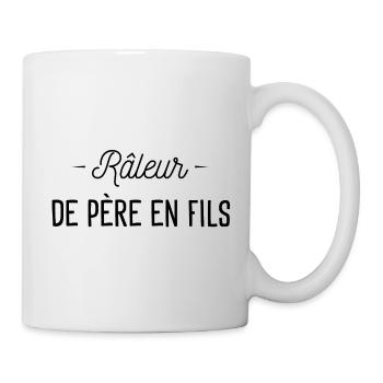 idée cadeau père fils râleur de père en fils - Mug blanc - blanc - Droite