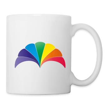 Regenbogen Muschelbogen - Tasse - Weiß - Rechts
