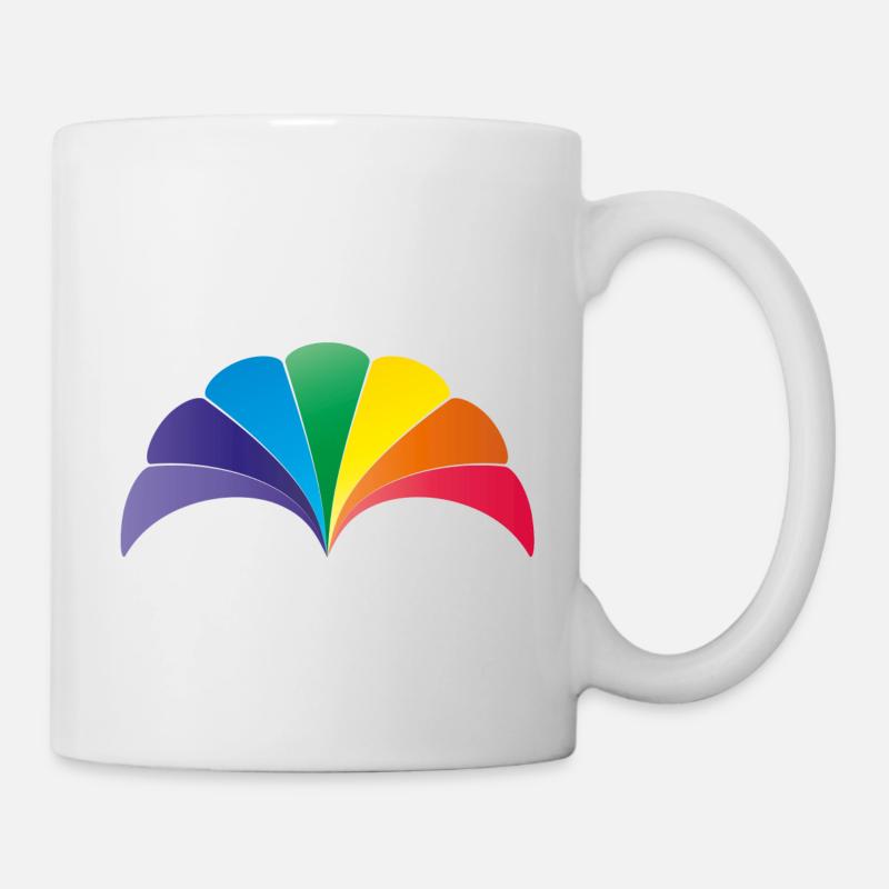 Regenbogen Muschelbogen - Tasse - Weiß