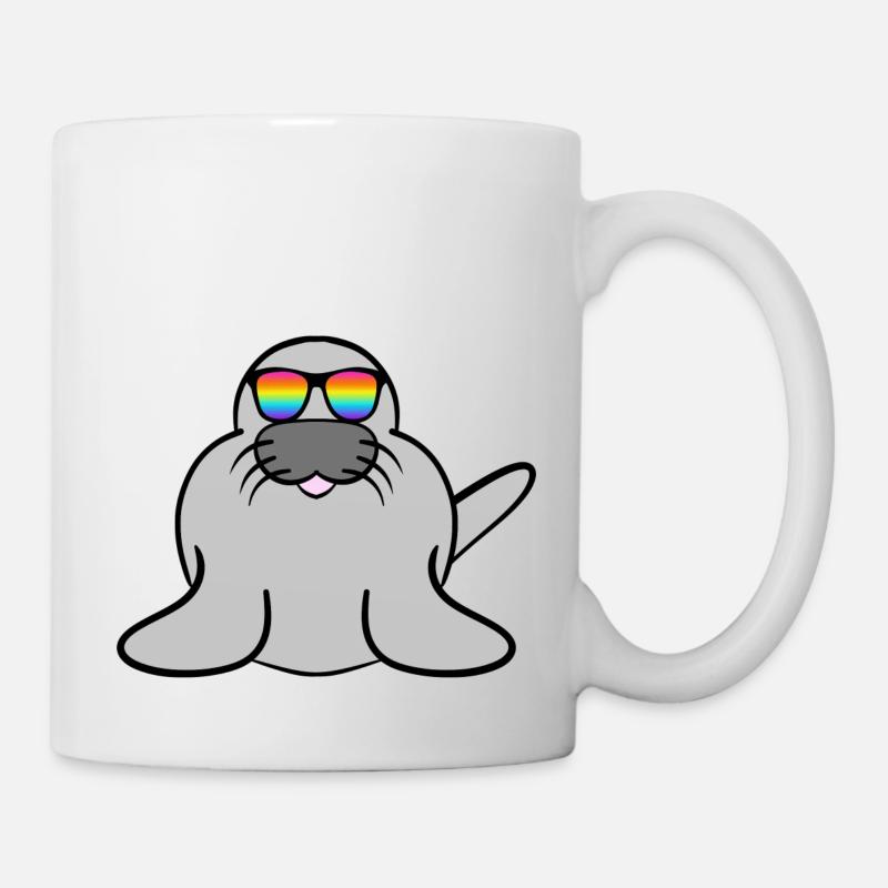 Doux lion de mer - phoque - phoque - Mug blanc - blanc