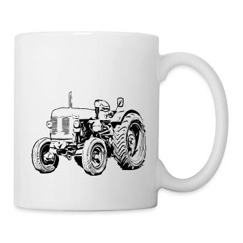 Steyr Traktor Steyr Austria /Landwirt / Dorfkind - Tasse - Weiß - Rechts