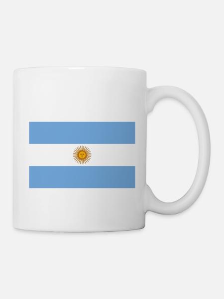 Argentinische Flagge - Tasse - Weiß
