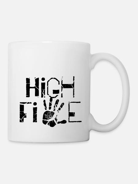 High five - Tasse - Weiß