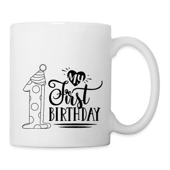 My First Birthday black - Mug - white - Right