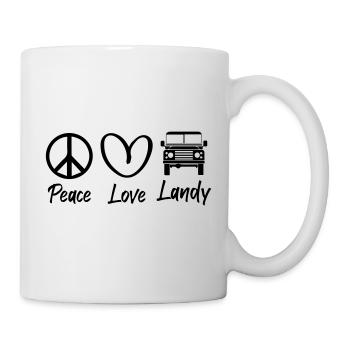 Peace Love Landy - Mug blanc - blanc - Droite