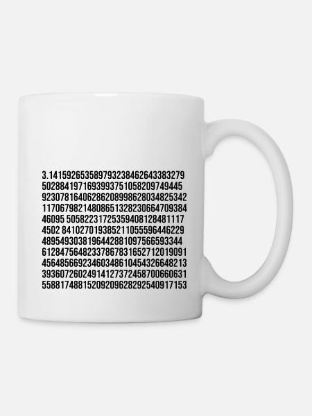 Kreiszahl Pi Ludolphsche Zahl Mathematik - Tasse - Weiß