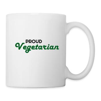 vegetarian, proud vegetarian, vegetarian T Shirts, - Mug - white - Right