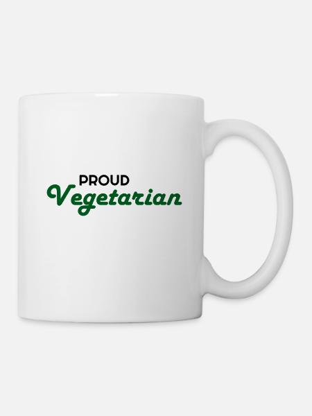 vegetarisch, stolz vegetarisch, vegetarische T-Shirts, - Tasse - Weiß