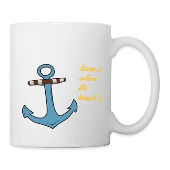 Anker Home is where the beach is - Mug - white - Right