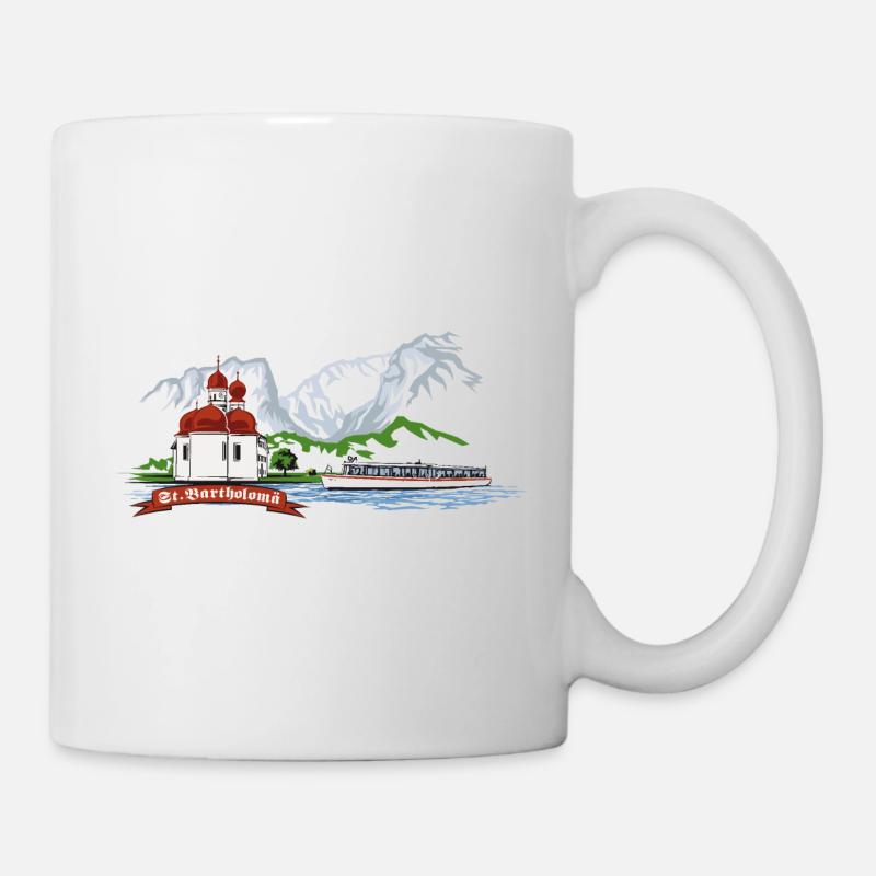 St. Bartholomä Halbinsel Hirschau Königssee - Tasse - Weiß