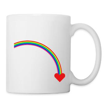 Arc-en-ciel - Mug blanc - blanc - Droite