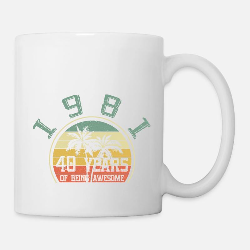 1981 40 years of being awesome - Tasse - Weiß