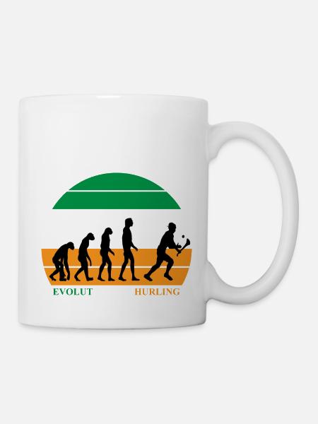 The Evolution of Hurling - Mug blanc - blanc