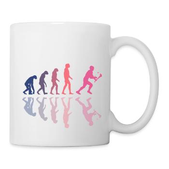 Die Evolution von Hurling - Tasse - Weiß - Rechts