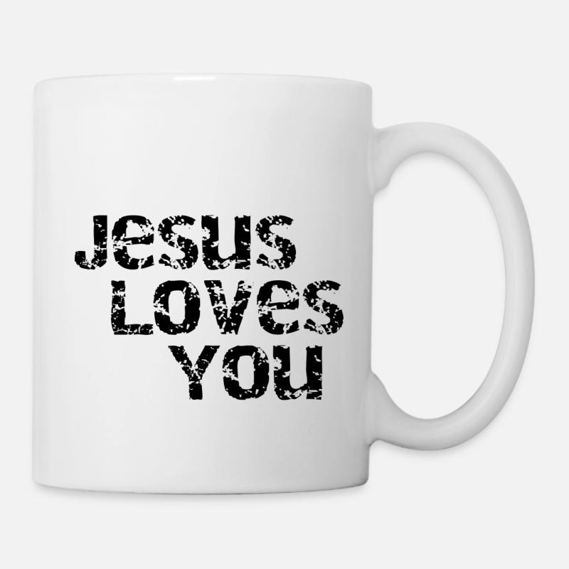 Jesus loves you - Tasse - Weiß