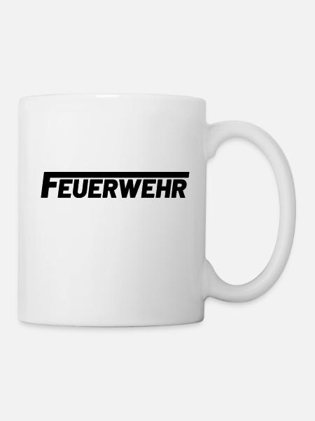 feuerwehr Feuerwehrmann Feuerwehrfrau bf - Tasse - Weiß