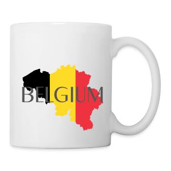 Belgien Flagge Fußball Fan - Tasse - Weiß - Rechts