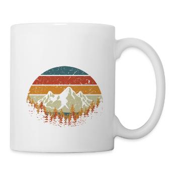 Berge Vintage Natur Wandern - Tasse - Weiß - Rechts