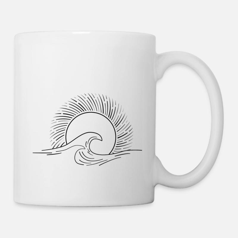 Vague minimaliste - Mug blanc - blanc