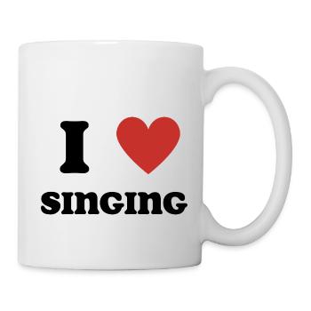 I Love Singing - Tasse - Weiß - Rechts
