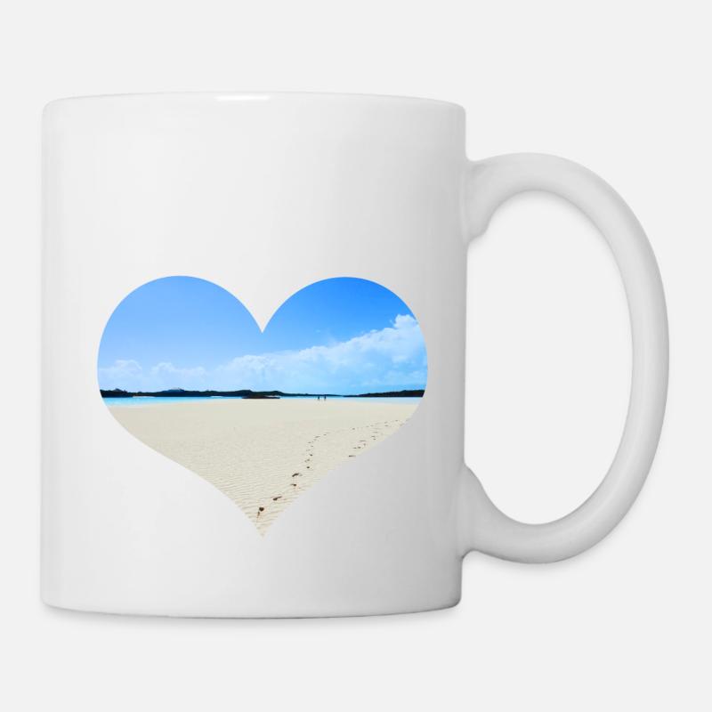 Banc de sable dans la mer - Mug blanc - blanc