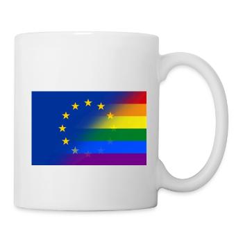 L’Union européenne unie au drapeau de la Pride - Mug blanc - blanc - Droite