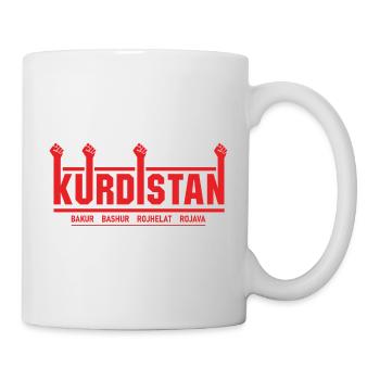 Kurdistan Kurde Geschenk Kurdisch Flagge Heimat - Tasse - Weiß - Rechts