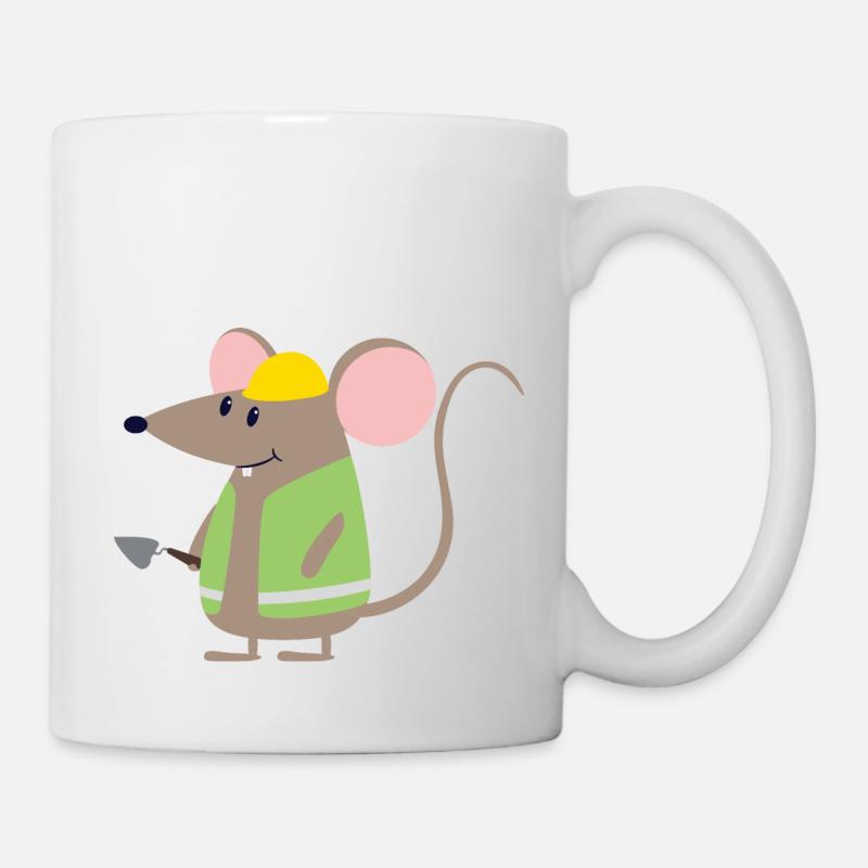 Maus Arbeiter - Tasse - Weiß