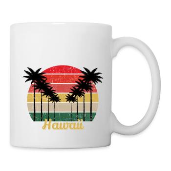 Beach Lover - Retro Hawaii - Summer Grunge - Tasse - Weiß - Rechts