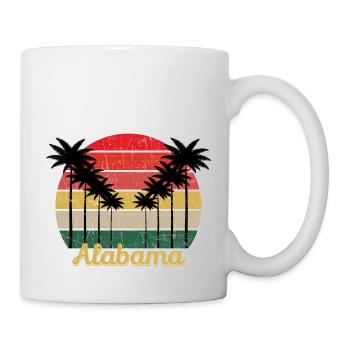Beach Lover - Retro Alabama - Summer Grunge - Tasse - Weiß - Rechts