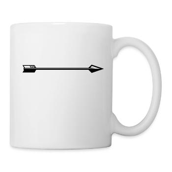 Bottom right arrow and arrow at the bottom left - Mug - white - Right