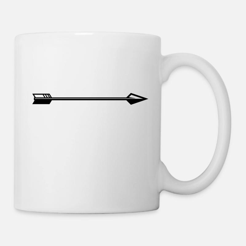 Pfeil recht links oben unten pfeil und bogen - Tasse - Weiß