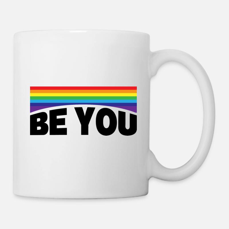 Be you LGBT Saying Gift Pride Rights - Mug - white