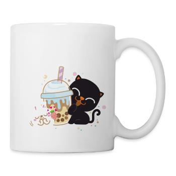 Kawaii Boba Bubble Getränk Japan Milchtee Manga - Tasse - Weiß - Rechts