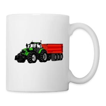 Traktor - Schlepper - Landwirt - Bauer - Tasse - Weiß - Rechts