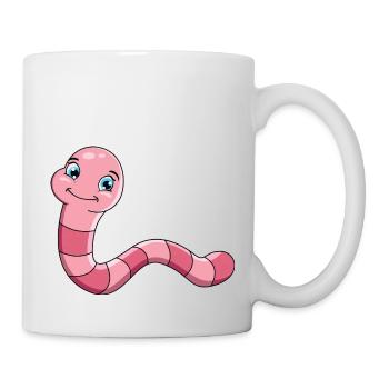 Ver de terre - Mug blanc - blanc - Droite