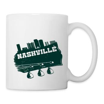 Nashville Gitarre country music citygeschenk - Mug - white - Right