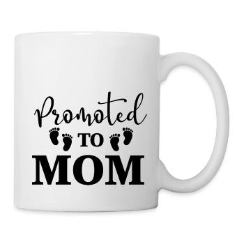 Promoted to MOM - Tasse - Weiß - Rechts