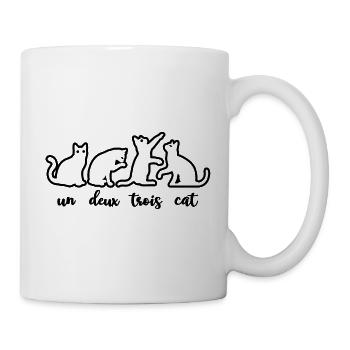 Un Deux Trois Cat Kitty Pet Lovers Cadeau - Mug blanc - blanc - Droite