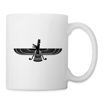 Coat of arms gift Faravahar Zoroastrianism symbol - Mug - white - Right